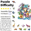 Wooden Jigsaw Puzzle - Frog & Flowers Design