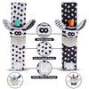 Black and White Sensory Wrist Rattles and Foot Finders for Newborns