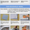 Instructions for using heat transfer stickers on a machine and household irons.