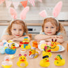 Assorted summer rubber ducks in various colors and shapes for children