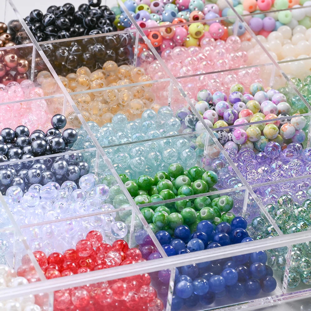 8mm Acrylic Beads Variety Pack for Jewelry Making
