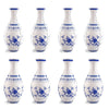 Blue and white porcelain flower vase puzzle featuring a decorative floral design.