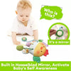 Montessori Baby Sensory Crab Toy with Clip, Rattle & Teether for 0-6 Months
