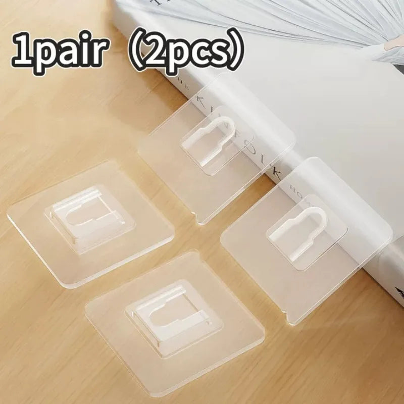 Clear Double-Sided Adhesive Wall Hooks
