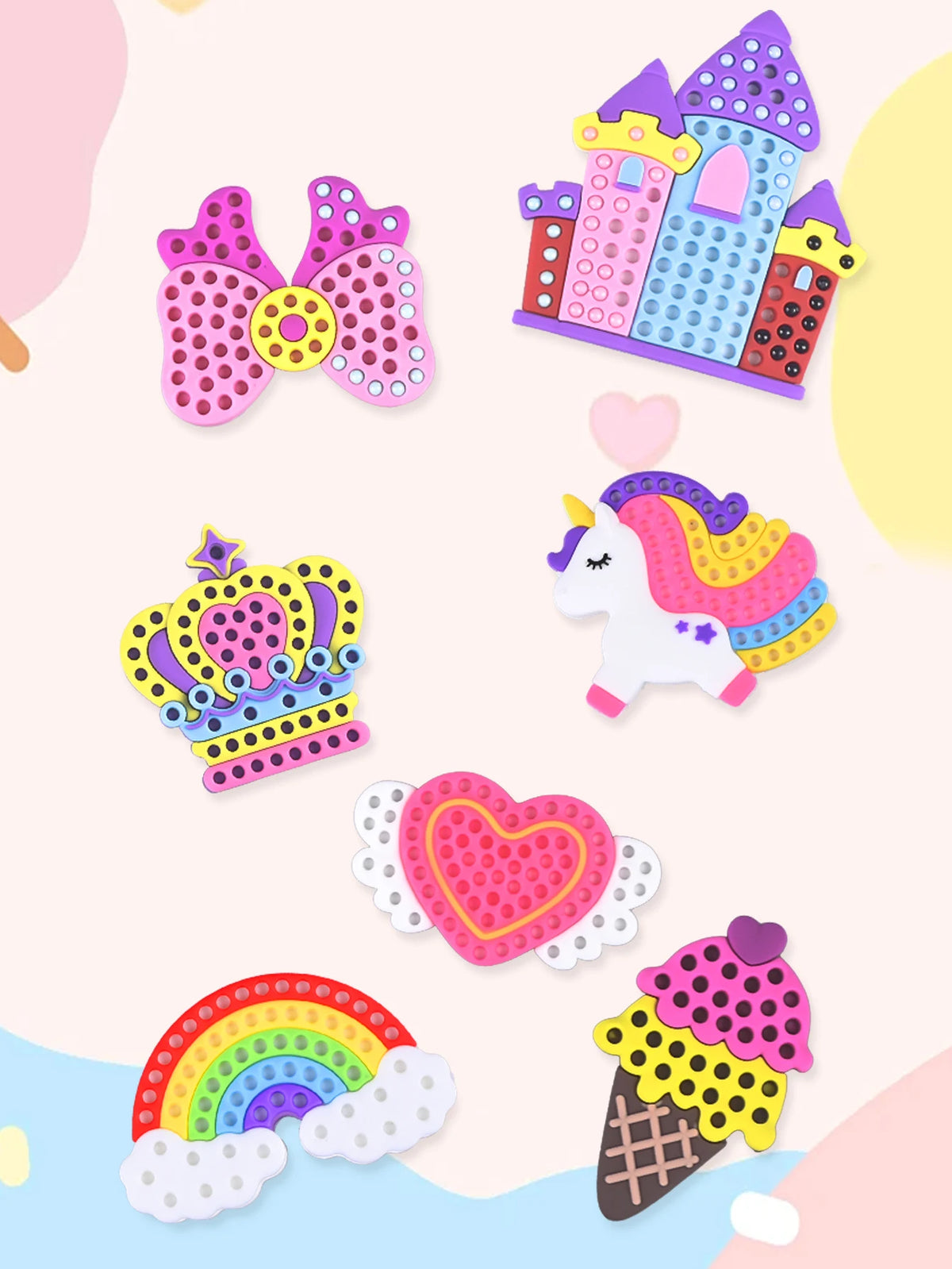 DIY Bead Pen Craft Kit for Girls - Rainbow & Princess Design