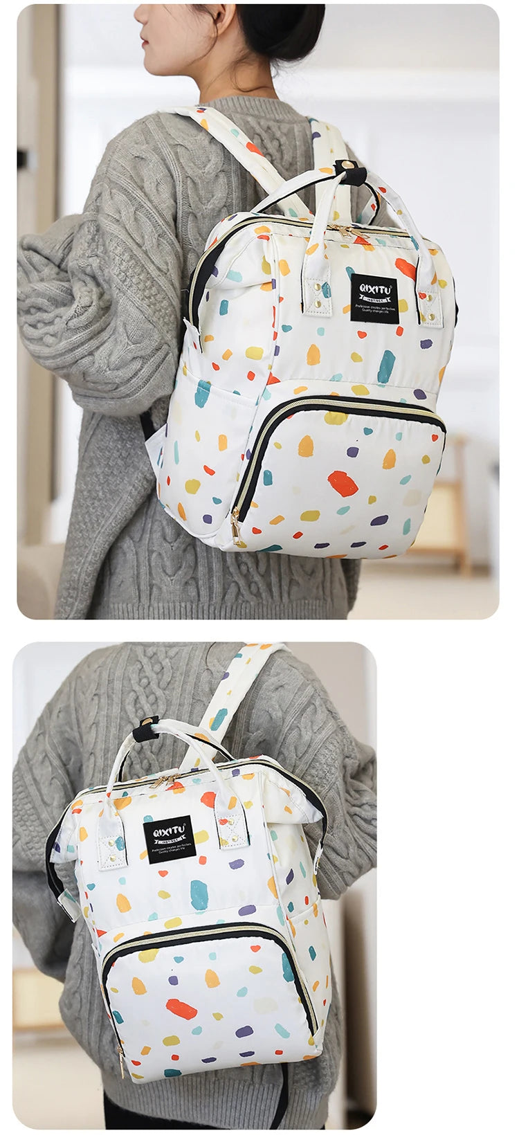Large Capacity Waterproof Maternity Diaper Bag Backpack