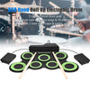 Foldable Silicone Electronic Drum Pad with Drumsticks and Sustain Pedals