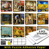 Box of MaxRenard 1000 pieces famous art jigsaw puzzles with adhesive sheets
