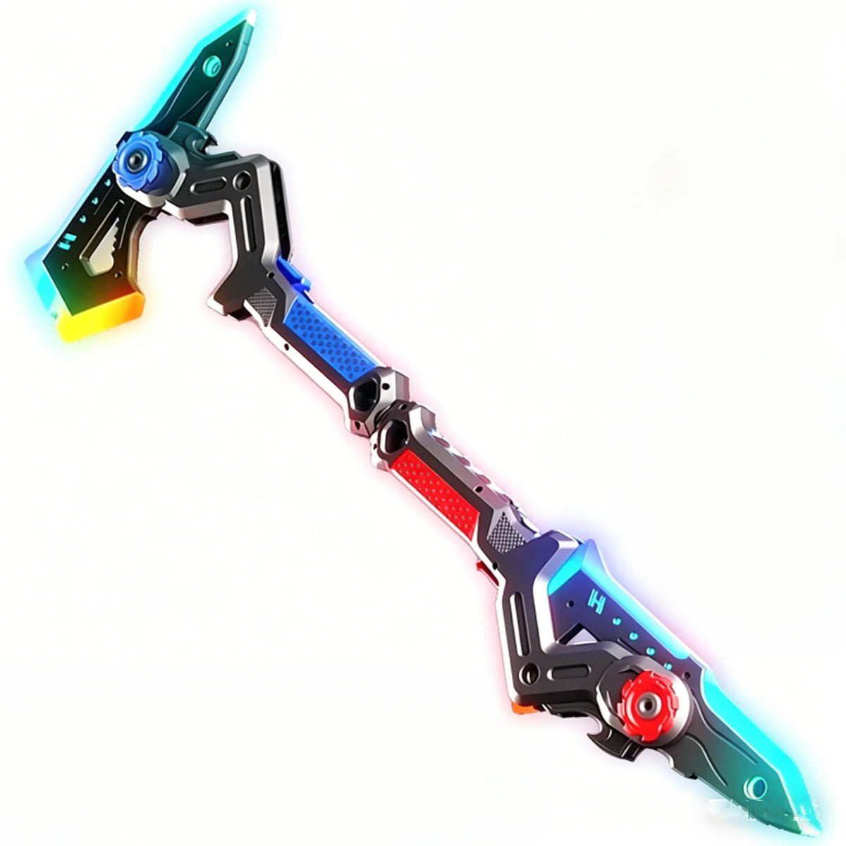 2-in-1 Transformable LED Sword & Axe with Sound Effects