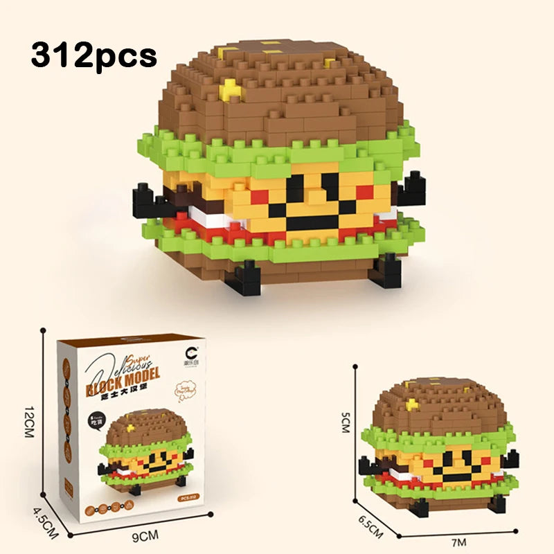 Cute Food Micro Building Blocks – Fruit & Cake Miniature Sets