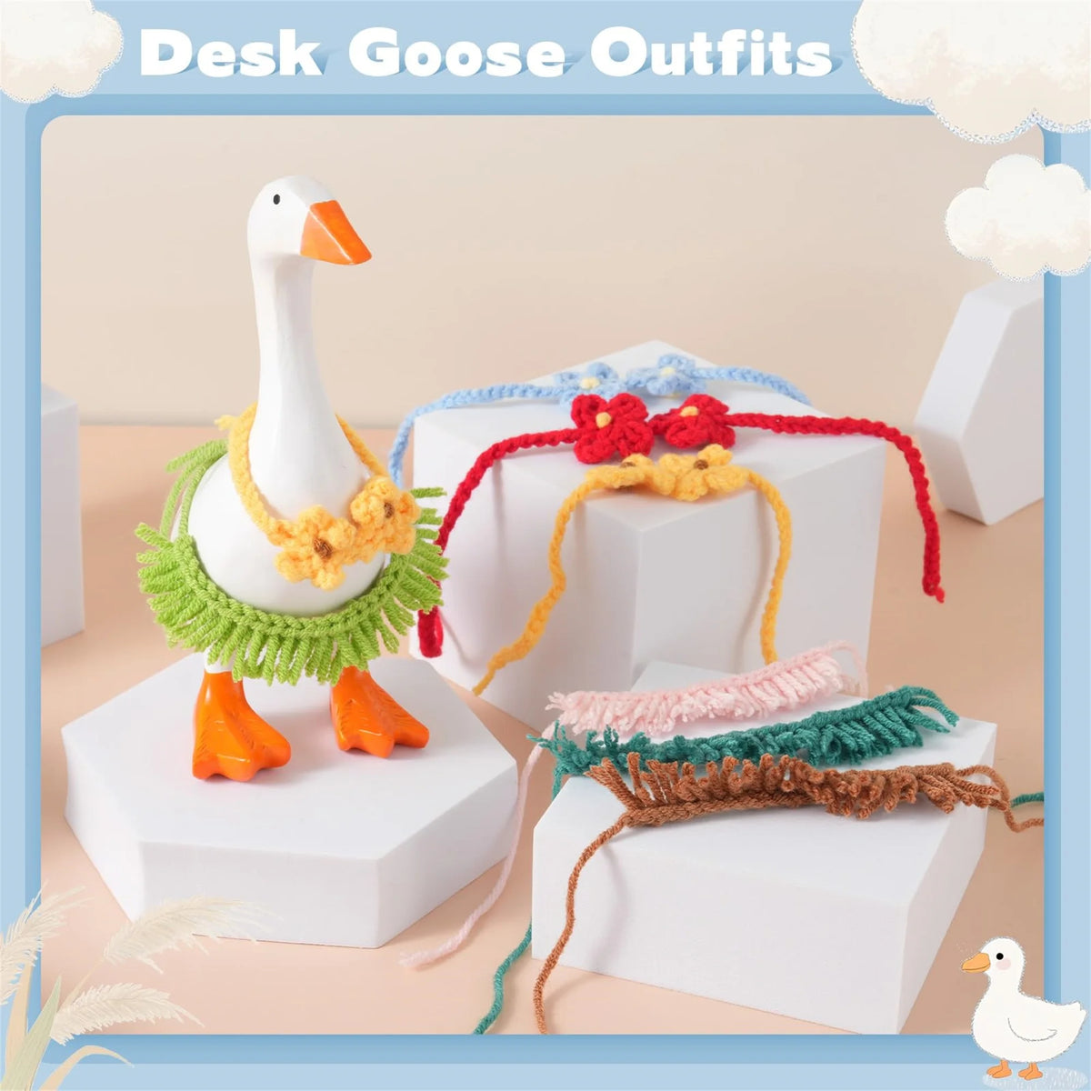 Mini Goose Summer Outfit Set with Hat, Dress, and Bag