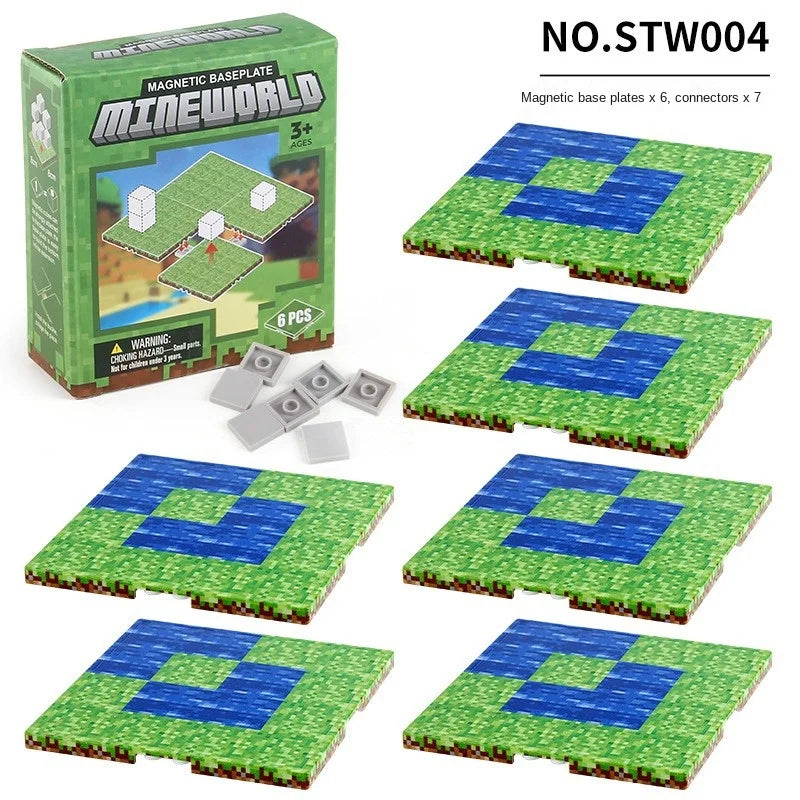 Magnetic Building Block Base Plates for Creative Play