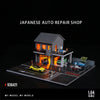 Japanese Style Auto Repair Shop Diorama with LED Lighting