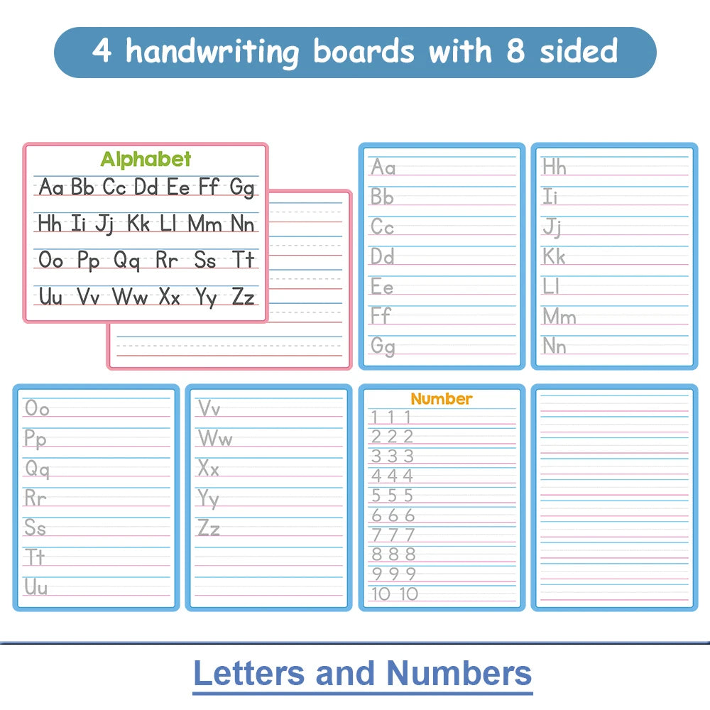 Reusable Dry Erase Handwriting Practice Board for Kids
