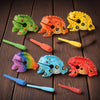 Handcrafted Wooden Frog Guiro Rasp Percussion Instrument