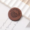 Round PU Leather Labels with Embossed Design for DIY Crafts