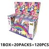 A box of My Little Pony Friendship Cards featuring various characters and a rainbow design.
