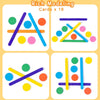 Rainbow Stick Puzzle cards showing various color and line combinations for a matching game