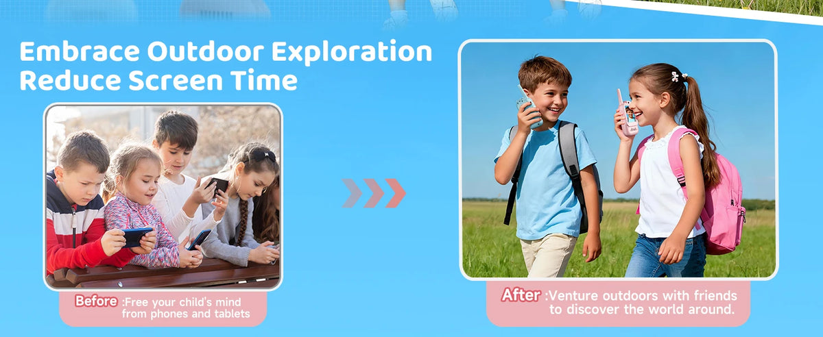 Kids Video Walkie-Talkies – 2-Pack with Rechargeable Battery