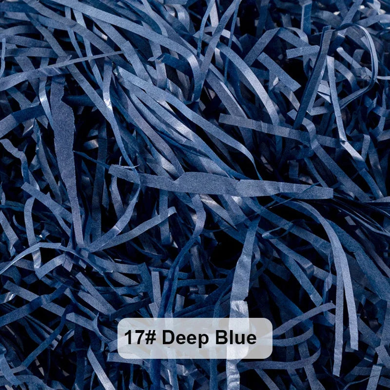 Dark blue raffia paper shreds for gift boxes and baskets