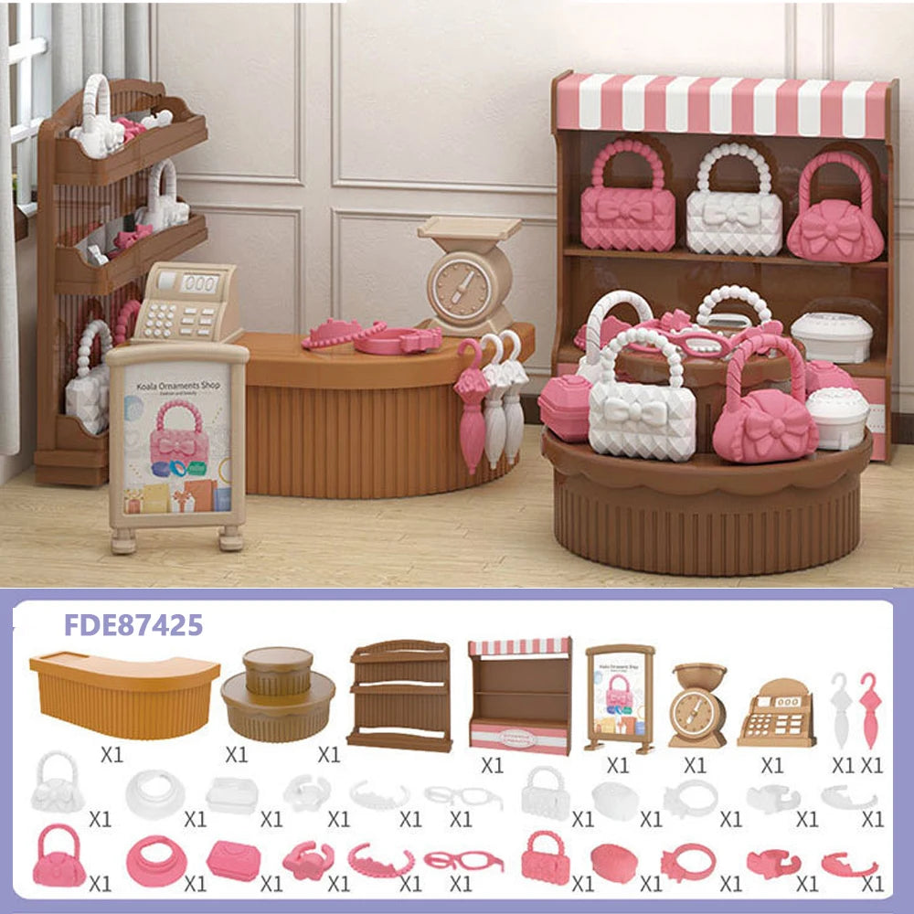 1:12 Dollhouse Furniture Set – Forest Animal Family Miniature Collection