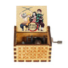 Hand-Cranked Wooden Music Box – Demon Slayer Carved Design