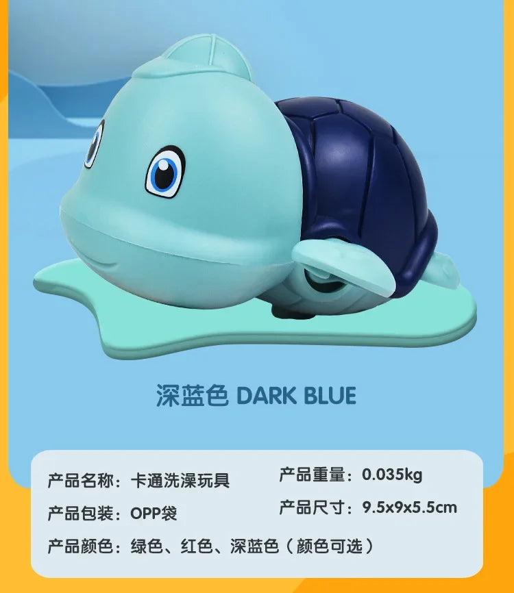 Spring-Powered Bath Toys for Kids – Cute Turtle, Duck, and Whale Water Toys