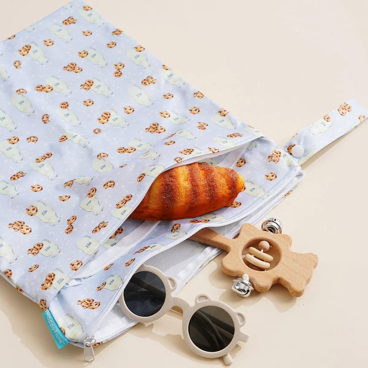 Reusable Wet & Dry Diaper Storage Bags with Double Zipper