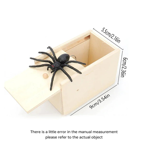 Wooden Spider Surprise Prank Box