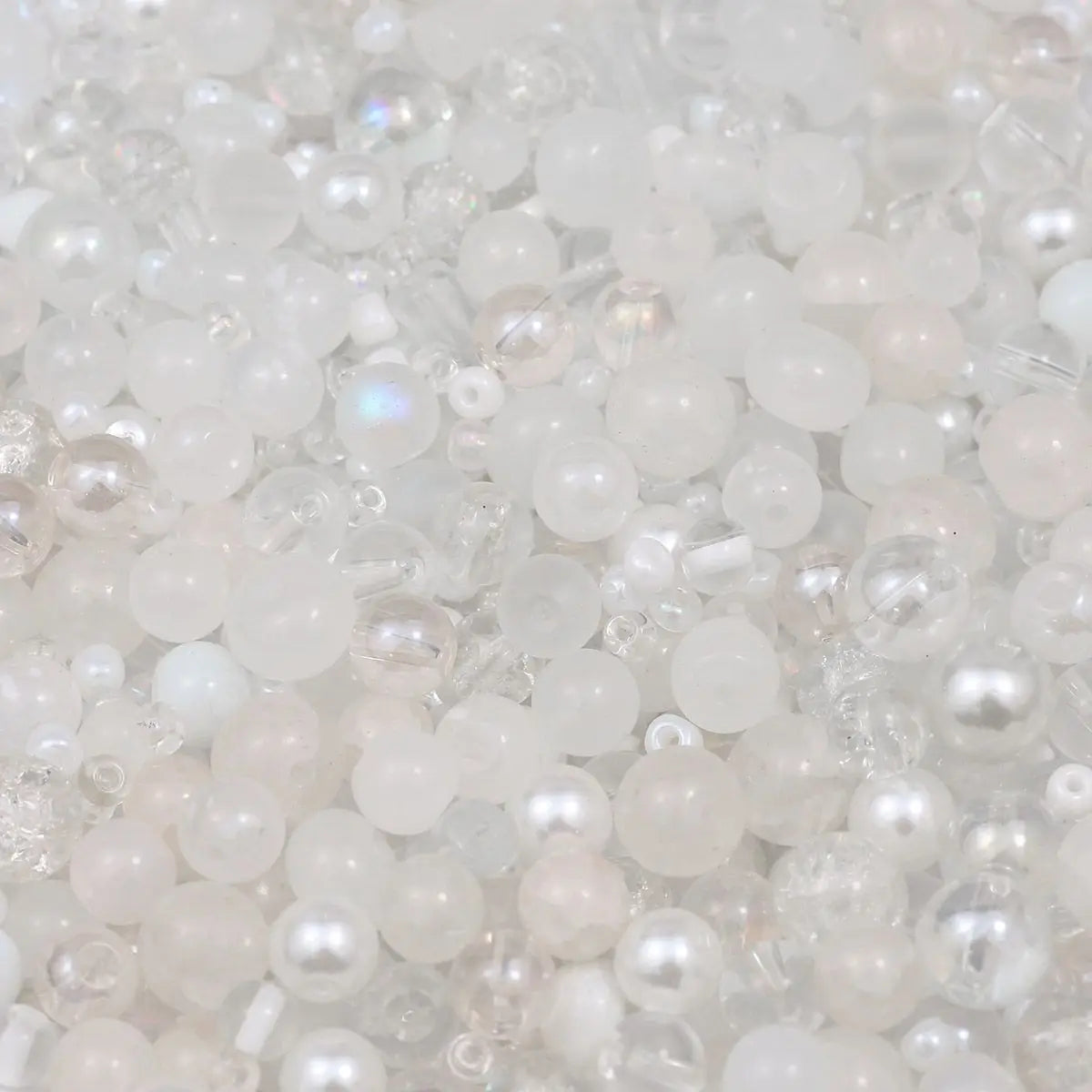 Mixed Glass Beads in Assorted Sizes for Jewelry Making