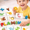 Montessori Wooden Spelling Game with Letter Matching Cards