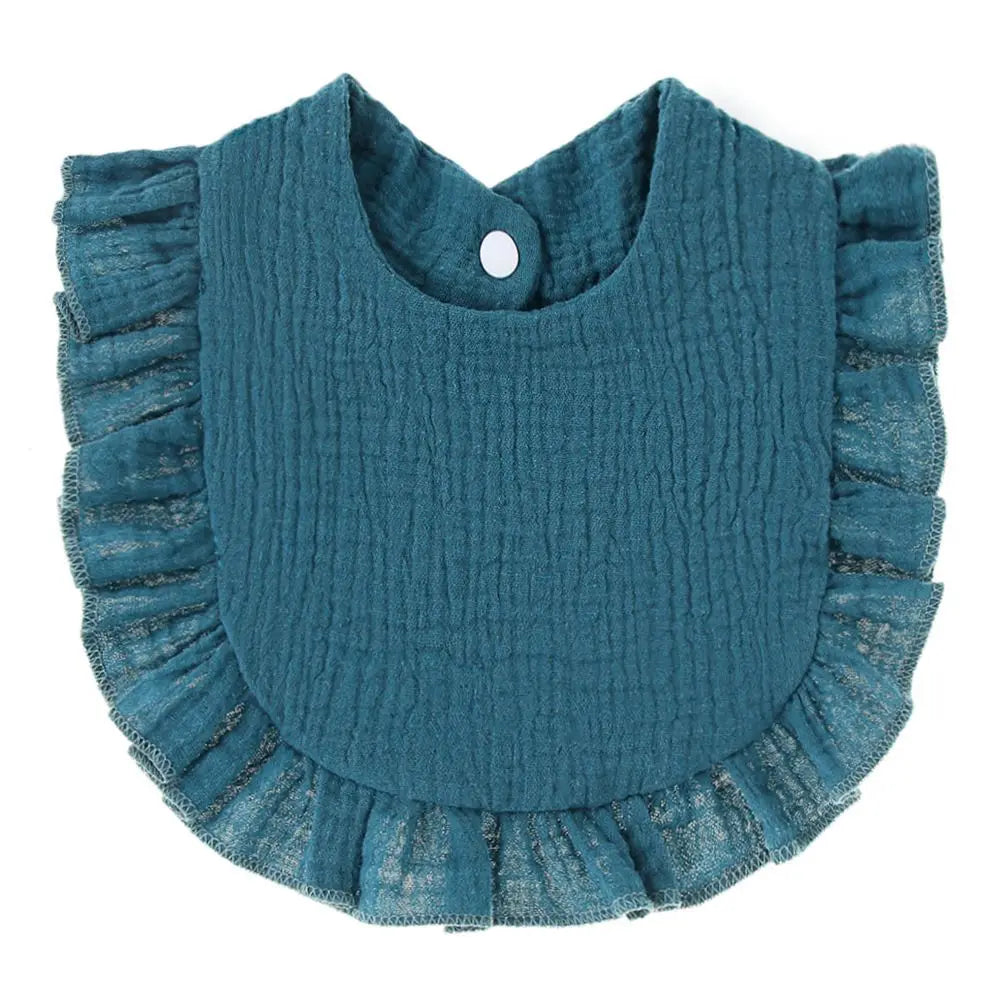 Cotton Baby Bibs with Burp Cloth – Soft Solid Color Bandana Scarf