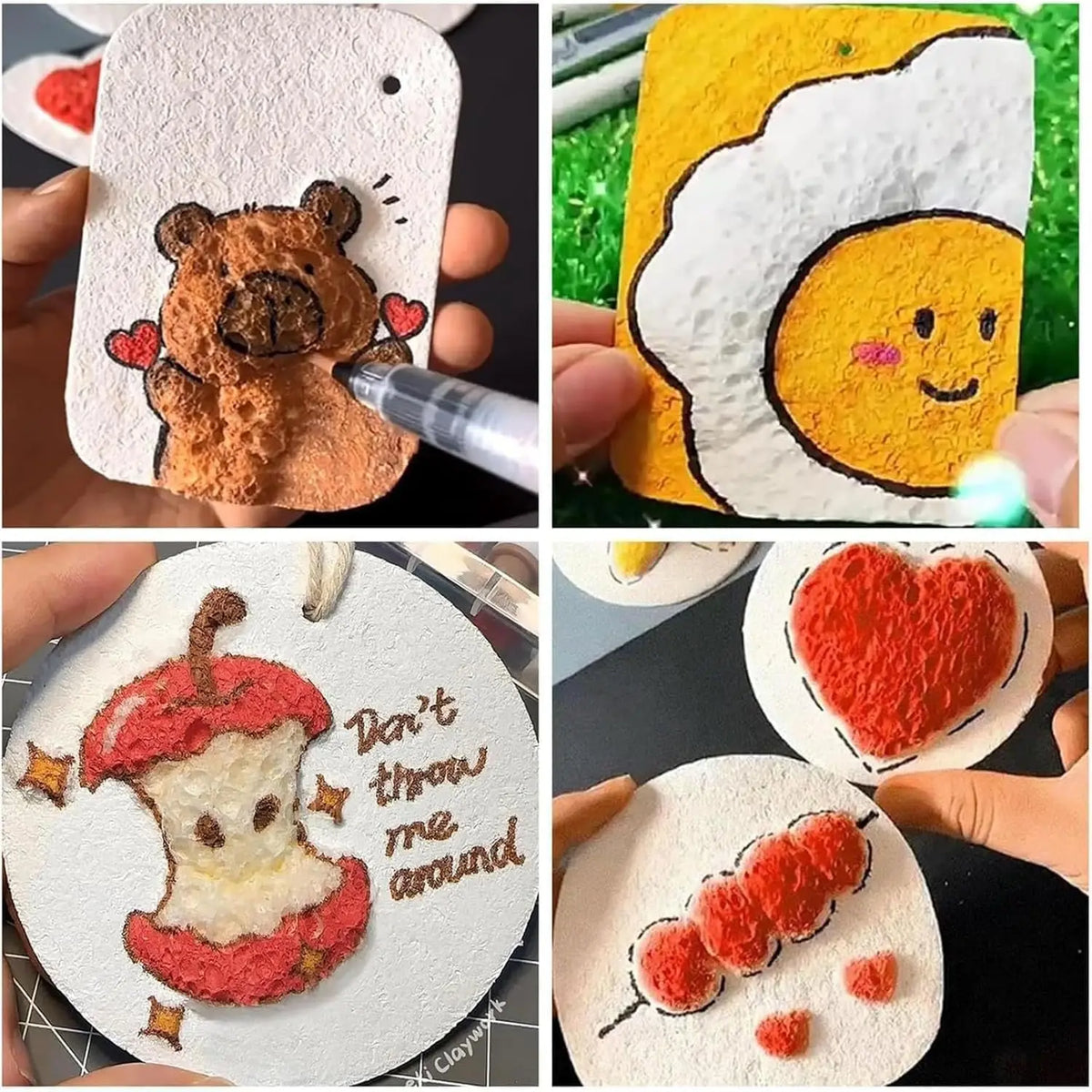 3D Puffy Foam Texture Painting Paper for Kids