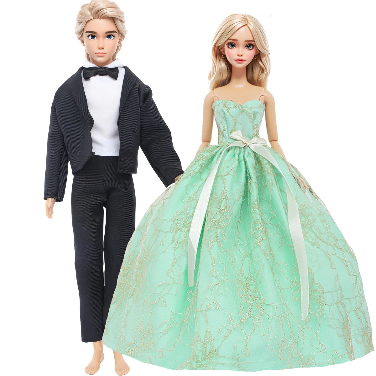 Doll Wedding Dress and Suit Gift Set for 11.5-Inch Fashion Dolls