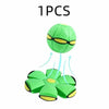One green interactive flying UFO pet toy for dogs