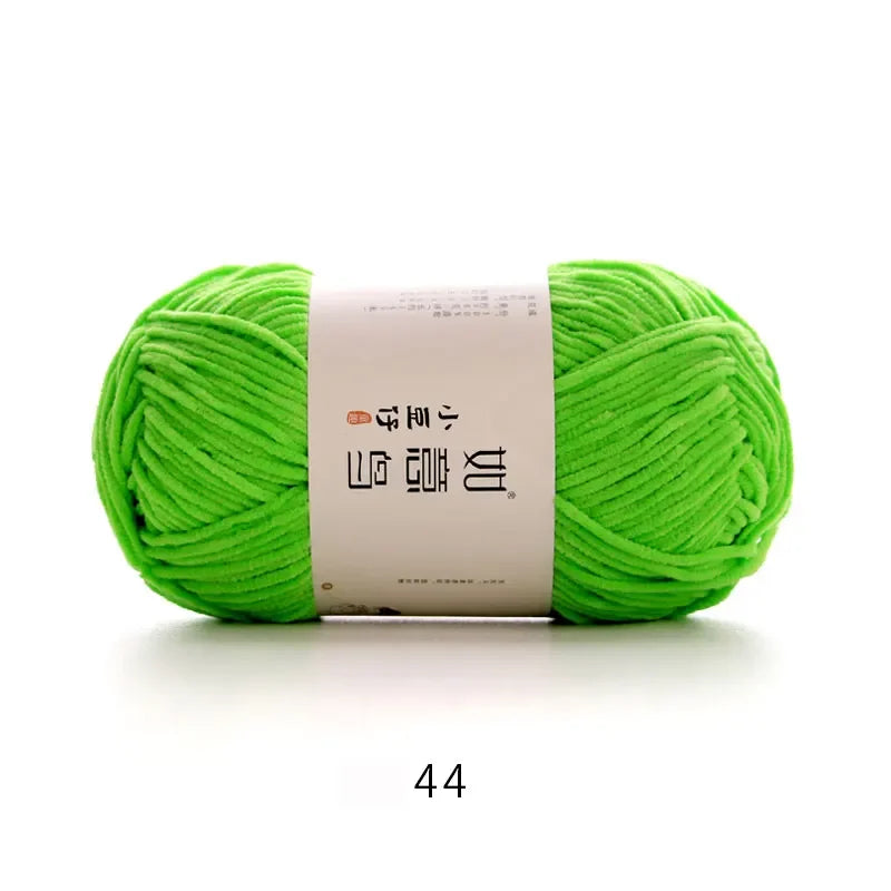 Soft Chenille Yarn for Knitting & Crochet - 50g Ball
