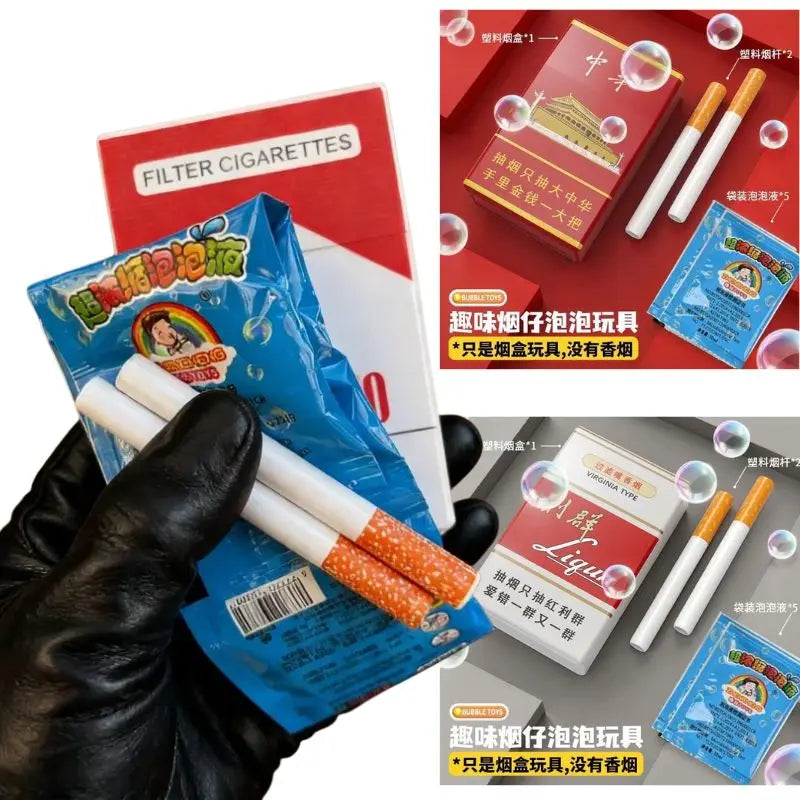 Strip Bubble Blower Party Set with Case and Wands
