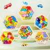 A collection of wooden 3D jigsaw puzzles featuring various colorful animals and vehicles arranged on a light green surface.