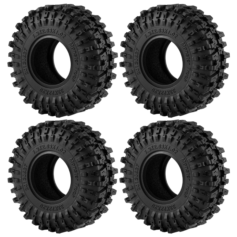 1.3" Mud Terrain Tires for RC Crawler (4-Pack)