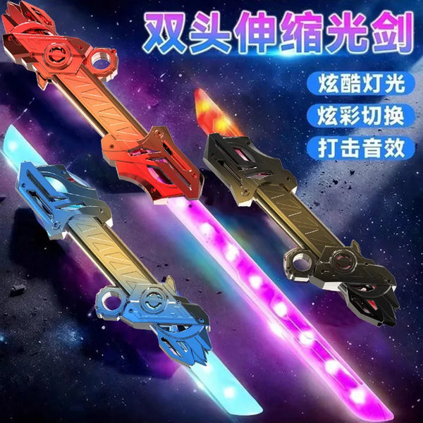 Double-Edged Telescopic Lightsaber with Glowing Effects