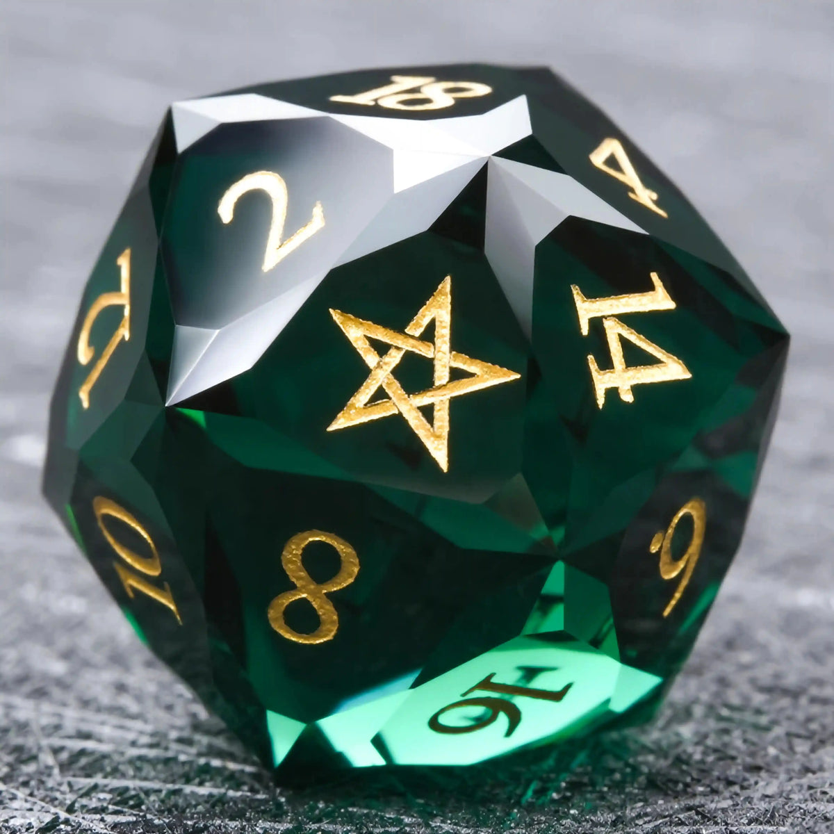 Premium 7-Piece Frosted Gemstone Polyhedral Dice Set for Tabletop RPGs