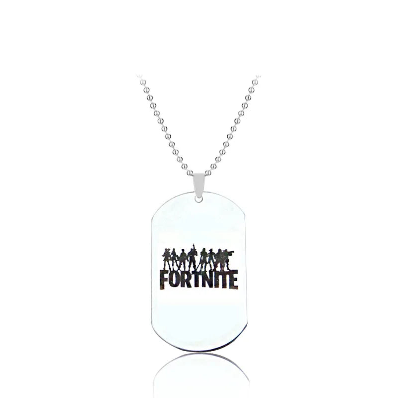 Fortnite Emblem Stainless Steel Charm Pendant Necklace