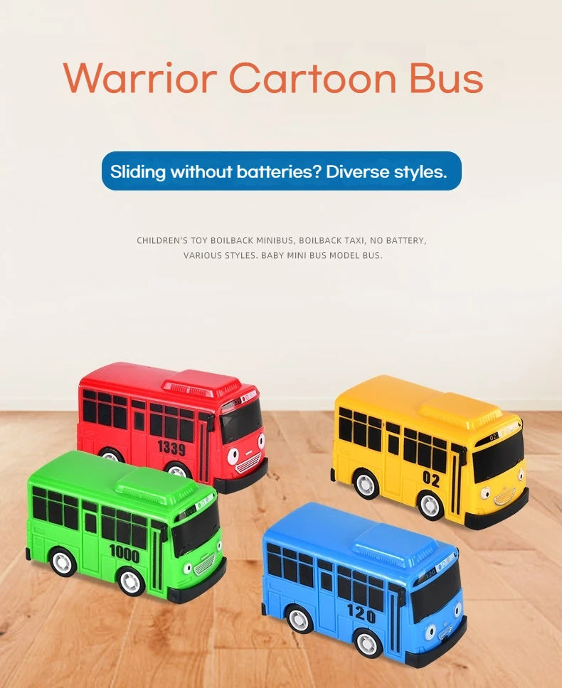 Pull-Back Mini Bus Toy with Openable Doors