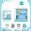 A set of miniature building blocks featuring ocean animals including a shark, dolphin, and whale models.