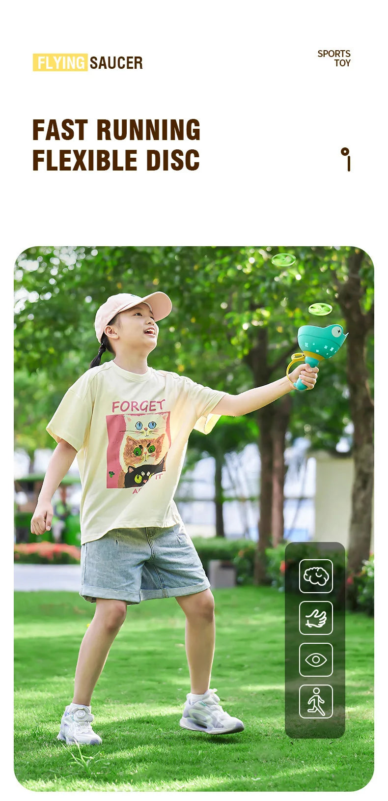 Pull-String Flying Saucer Launcher Toy for Kids
