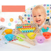 Wooden Clip Beads Color Sorting & Fine Motor Skills Toy