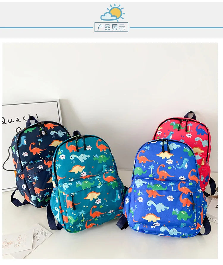 Dinosaur Print Kids Backpack for Kindergarten & School