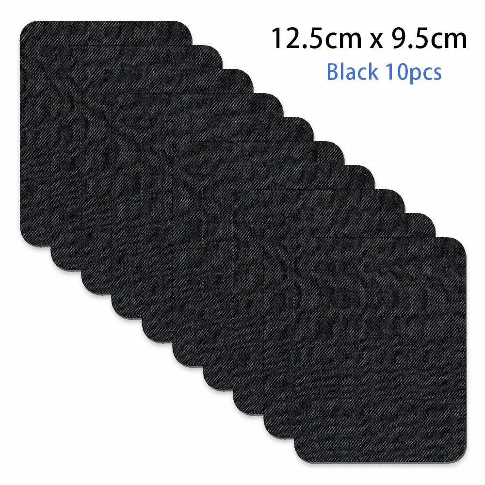 Iron-On Denim Patches for Jeans Repair & DIY Crafts
