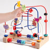 Wooden Bead Maze Roller Coaster Toy for Toddlers