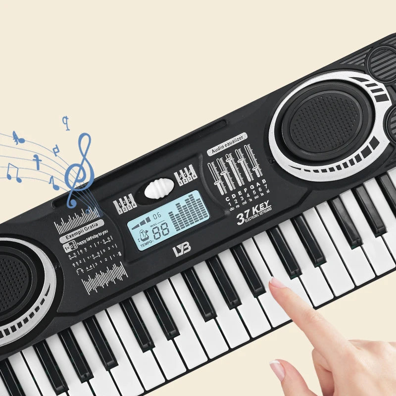 37-Key Electronic Keyboard Piano for Kids with LED Display